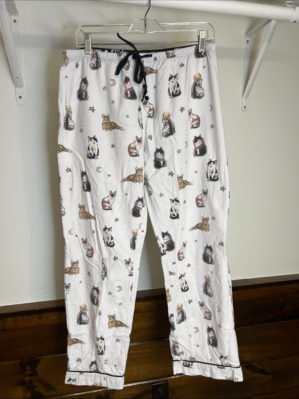 PJ Salvage Cat Print Flannel Pajama Pants- M